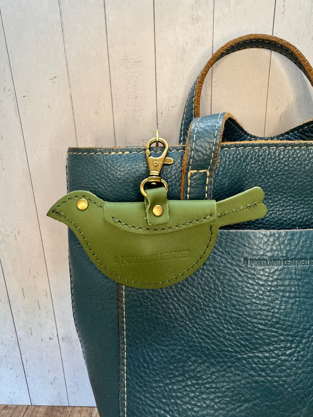 Portland Leather Mockingbird Pouch Purse Charm CACTUS Mockingbird FAST SHIP